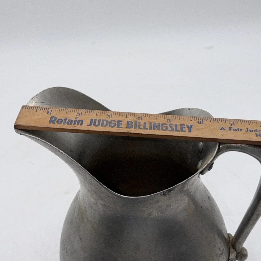 Vintage Dsitressed Aluminum MirrorPITCHER Good Housekeeping Farm House